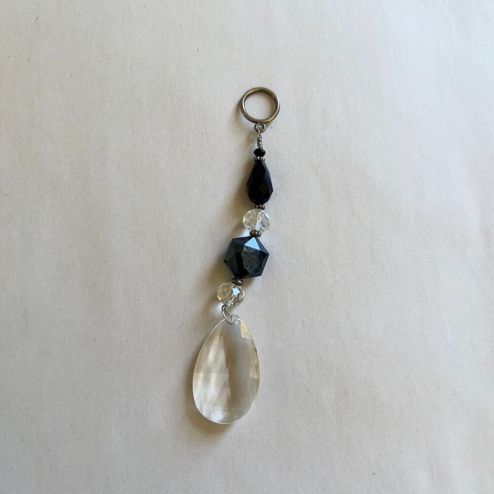 Blue Crystal Teardrop Suncatcher Mobile Rearview Mirror